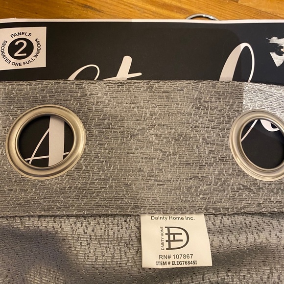 Beautiful New Gray/silver curtains by Dainty. - Picture 3 of 4